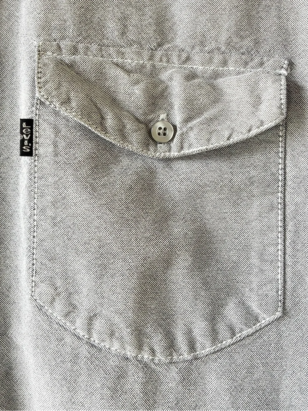 Levi's Vintage 90s Men's Button-Down Shirt Black Label Long Sleeve Gray Size M